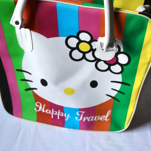 Hello Kitty Large Travel Tote Bag Beach Pool Summer Colorful - Picture 4 of 5